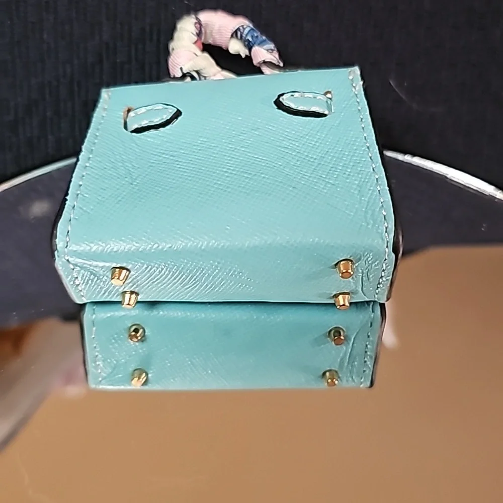 BLUE leather non brand purse accessory NWT - Picture 3 of 6
